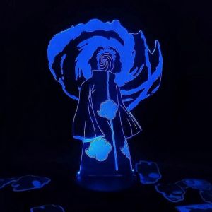 Veeki Kid 3d Sleep Lamp Obito Akatsuki Tobi Anime Figure Illusion Veilleuses Cadeaux D'anniversaire Pour Amis Manga Lampe De Bureau Enfant Jouet Décoration D'intérieur 16 Couleurs - Neuf