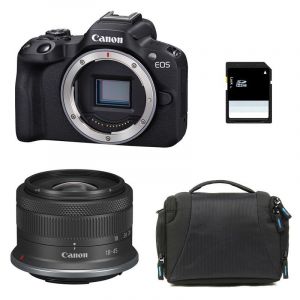 CANON EOS R50 + RF-S 18-45mm F4.5-6.3 IS STM Garanti 3 ans + Sac + Carte SD 8 Go - Neuf
