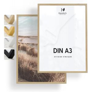 CMWX-® - Cadre photo - A3 29,7 x 42 cm, pin, couleur chêne, lot de 2 - Cadres pour affiches - Fixation murale uniquement - Neuf
