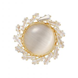 Broche Magnétique Pin Pour Femmes Mode Zircon Broche En Cuivre - Neuf