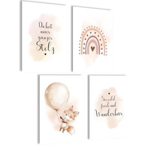 Lot De Posters Pour Chambre D'enfant Garçon Et Bébé-Ensemble De Posters Muraux-Décoration Pour Chambre D'enfant Et Fille-Décoration De Chambre De Bébé (Miracle) - Neuf