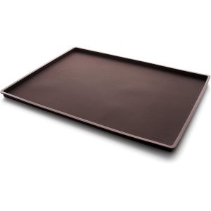 AYUHR-- Tapis de Four à Rebords Silicone Marron 40 x 30 cm, Tapis de patisserie à génoises, gâteau roulé/Plateau cuisson anti-débordement - Neuf