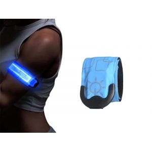 Brassard Lumineux Led Rechargeable Pour La Course De Nuit - Bleu - Neuf