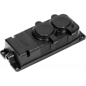 Multiprise Electrique Extérieur étanche 2 Prises (Mise à la Terre de Type Prise Allemande) Résistant aux Chocs,Ininflammable - Neuf