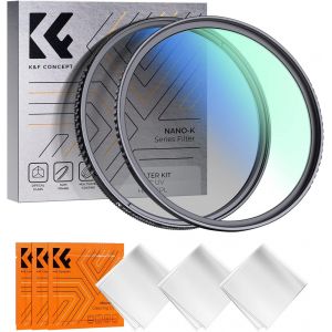 Kit Filtre 62mm UV et Filtre Polarisant CPL et 3 Chiffons de Nettoyage pour Objectif Appareil Photo Reflex Numériques(K Série) - Neuf