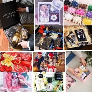 Kalanka-550g Papier Déchiqueté Papier Remplissage Cadeau Bleu Vert Papier Dechicter Emballage Frisure De Papier Raffia Remplissage Papier Pour Diy Décorer Cadeaux Remplissage Boite Cadeau - Neuf