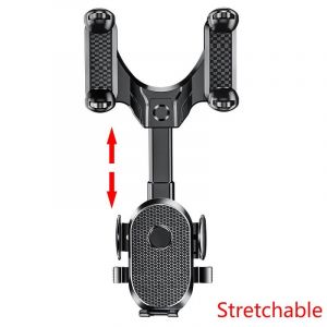 Seametal Int&eacute;rieur Voiture R&eacute;troviseur Support Pour T&eacute;l&eacute;phone Universel Support De T&eacute;l&eacute;phone Portable Clips Rotatif &Agrave; 360 Degr&eacute;s Pour La Navigation Gps.Stretchable. - Neuf