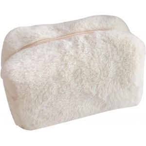 Sac Cosm&eacute;tique Moelleux, Trousse De Maquillage En Peluche Sac De Rangement D'Outil De Maquillage Mignon Sacs Cosm&eacute;tiques En Peluche Trousse De Toilette Pour Voyage Pour Femme Fille - Neuf