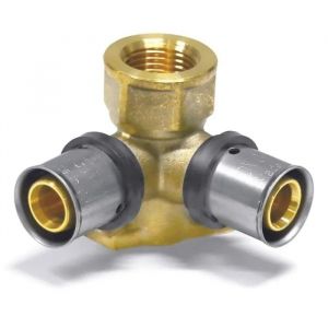 Coude mural &agrave; sertir 20mm, 20 x 2 - 1/2" IG - Neuf