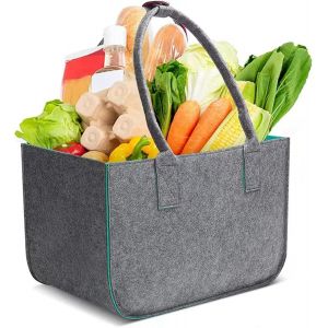 Sjzg-Feutre Sac Shopper 30l, Sac De Transport En Feutre Pliable Avec Anses Pour Faire Du Shopping Sortir Offrir Des Cadeaux - Neuf