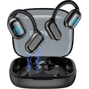 MEVRONISSHOP-Ecouteurs Bluetooth Sans Fil Sport, Casque Bluetooth Sans Fil 5.4, &Eacute;couteurs &agrave; Conduction Osseuse avec 40H HiFi St&eacute;r&eacute;o Basses Casque, Oreillette Bluetooth Sport IPX5 &Eacute;tanche, Running/Gym - Neuf