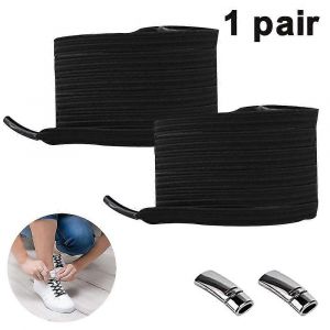 1pair No Tie Elastic Shoelaces-With Magnetic Shoe Laces Lock-One Size - Neuf