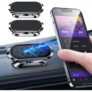 2 Pièces Support Telephone Voiture Magnetique Peut Être Ajusté Et Tourné À 360 Degrés Aimant Telephone Voiture Convient Au Support De Téléphone De Voiture Sur Le Tableau De Bord Accessoire Voiture. - Neuf