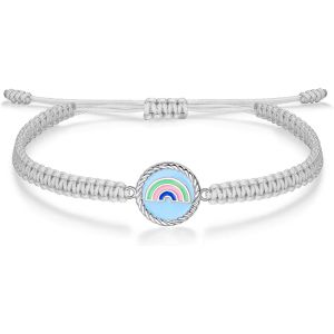 Kalanka-Bracelet Cordon Filigrane Argent 925 Infini Amour Coeur Arbre De Vie Bracelet Pour Fille Femme Ado Réglable, Anniversaire Journée Enfants Bijoux - Neuf