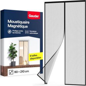 Moustiquaire Magnétique pour Porte (90 x 210 cm) Noir Rideau Anti-Moustiques Aimanté Sans Perçage Protection Contre les Insectes pour Balcon & Terrasse Fermeture Automatique - Neuf