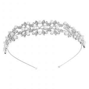 Couronne De Mariage En Cristal Orn&iquest;&iquest;E De Strass Et De Perles, Diad&iquest;&iquest;Me Vintage Pour Femme. - Neuf