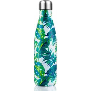 Bouteille D'eau Acier Inoxydable, Gourde Isotherme Gourde Inox Sans Bpa Isol&eacute; &Agrave; Bouteille Isotherme Pour Froide Pendant 24heures, Chaude Pendant 12 Heures (Marbre Bleu, 500ml) - Neuf