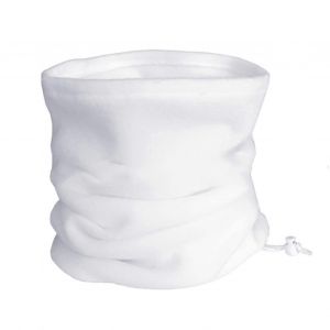 Cache-Cou Unisexe D'hiver En Polaire Douce Et &Eacute;paisse, Blanc, Couleur Unie. - Neuf