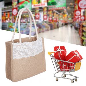 HJLIAN Sac de courses tendance et portable a motif dentelle pour femme, sac de rangement a bandouliere simple pour l'exterieur (L) - Neuf