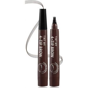 KALANKA-Stylo De Sourcil, Crayon à Sourcils 4 Points, Stylo à Sourcils Microblading, Sourcils Naturels De Maquillage Durable, Couvrir Les Zones Clairsemées, Stylo à Sourcils étanche - Neuf