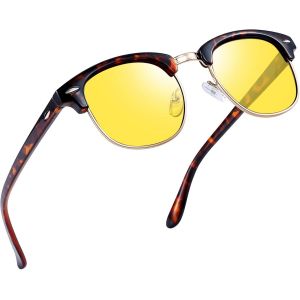 Lunettes De Soleil Homme Polaris&eacute;es Demi Cercle Et Lunette De Soleil R&eacute;tro Pour Femme Classique Demi Monture Uv400 - Neuf
