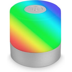 - Mini Lampe De Table Led Sans Fil, Lampe De Chevet Touch, Lampe De Bureau, Lampe De Lecture, Lampe De Table Outdoor & Indoor, Usb-C, Silver - Neuf