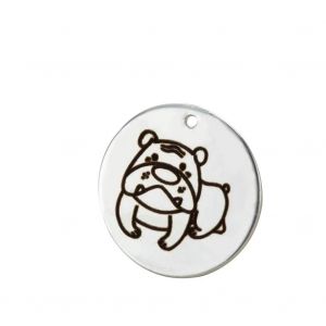 Diy Mignon Bully Chien Animal En Acier Inoxydable D&eacute;cor Pendentif V&ecirc;tements Accessoire (Argent) - Neuf