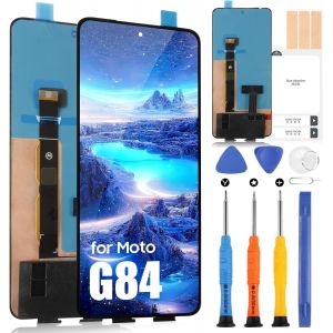 Lcd &Eacute;cran Pour Motorola Moto G84 &Eacute;cran Pour Motorola G84 Xt2347 Ecran Pour Moto G84 Tactile Digitizer Full Assembly Avec R&eacute;paration Kit (Noir Sans Cadre,6.5"") - Neuf