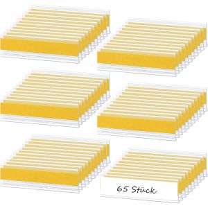 65 Pcs Porte-&Eacute;tiquettes Autocollants, Transparent Porte-&Eacute;tiquettes pour &Eacute;tag&egrave;res pour &Eacute;tiquettes &agrave; Ins&eacute;rer (10cmx3cm) Plastique Porte-&Eacute;tiquette de Prix pour Supermarch&eacute; &Eacute;cole Biblioth&egrave;que - Neuf