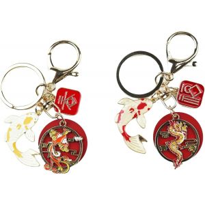 KALANKA-Porte-cl&eacute;s du Nouvel An Chinois, F&ecirc;te du Printemps, Dragon, Ph&eacute;nix, Rouge, Or, R&eacute;sistant aux Rayures, Unisex, 10.5*4cm/4.13*1.57in, Zinc Alloy, 2 Pi&egrave;ces - Neuf
