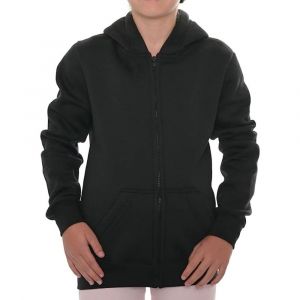 Sweat Zipp&eacute; &Agrave; Capuche Enfant Fille Et Gar&ccedil;on Noir- En Molleton - 3 &Agrave; 14 Ans (Taille 9-11 Ans,Couleur Noir) - Neuf