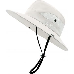 Kalanka-Chapeau Femme Soleil Outdoor Summer Chapeau Randonnée Protection Uv Chapeau De Brousse Queue De Cheval En Maille À Large Bord Pour La Randonnée - Neuf