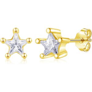 Kal-Lot De 3 Paires De Boucles D'oreilles En Argent Sterling 925 Avec Zircone Cubique, Petite &Eacute;toile En Zircone Cubique Pour Femme Et Fille, Cartilage 4/5/6 Mm - Neuf