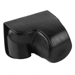 Sac d'&eacute;tui pour appareil photo en cuir PU pour Sony A6000 et objectif d'appareil photo 16-50mm (noir) - Neuf