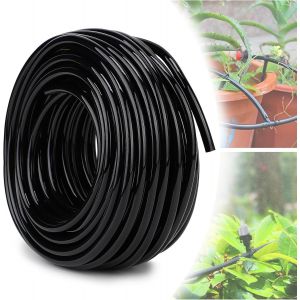 Tuyau d'Irrigation Goutte Goutte 4mm, PVC Noir, 10m, Irrigation Micro Drip pour Jardin, Potager, Industrie - Neuf