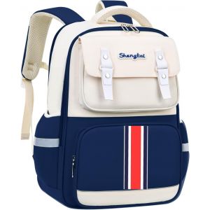 Sac à Dos Garçon Ergonomique Primaire,Cartable Enfant Scolaire avec Ceinture Poitrine,Sac Ecole Imperméable pour CP CE 6 à 10 ans-Bleu - Neuf