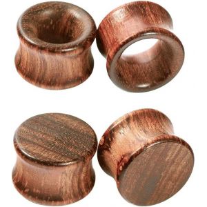 Kal-2 Paires Bouchons D'oreille En Bois Jauges &iquest;&iquest; Double &iquest;&iquest;Vasement Extenseurs De Tunnel Pour Brancards Bijoux Piercing - Neuf