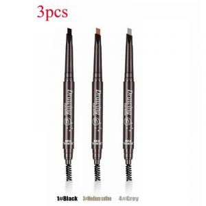 Crayon &Agrave; Sourcils Automatique &Agrave; Double T&ecirc;te,5 Couleurs,Maquillage Naturel,&Eacute;tanche,Longue Dur&eacute;e,Facile &Agrave; Utiliser,Avec Brosse &Agrave; Sourcils.1-3-4. - Neuf