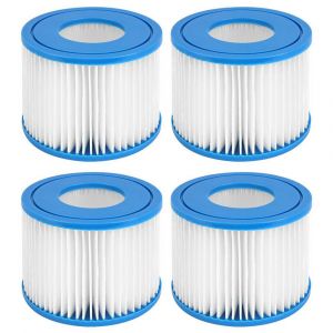 Lot de 4 cartouches filtrantes de type VI pour piscines Bestway, Coleman, Lay-Z-Spa et SaluSpa. - Neuf