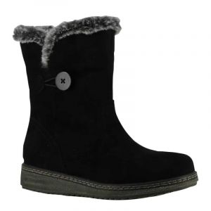 Bottines Femme Fourr&eacute;es Noires En Microfibre Du 36 Au 41 - 38 - Neuf