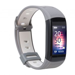 Montre-Bracelet De Sport Numerique Etanche, Moniteur De Sante, Ecran Couleur Tft, Gris Argente - Neuf
