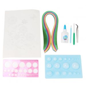 Kit de quilling en papier a faire soi-meme, motifs artisanaux, pour cultiver l'interet des enfants - Neuf