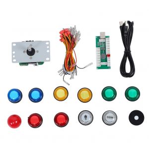Kit De Joysticks De Jeu D'arcade Diy, Panneau De Commande Usb Pour Ps3/Pc, Bouton De Manette Avec Lumiere - Neuf