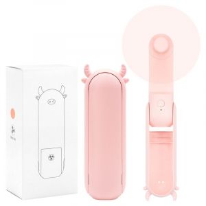 Mini ventilateur portable rechargeable à piles (autonomie de 14 à 21 heures) avec batterie externe - Neuf