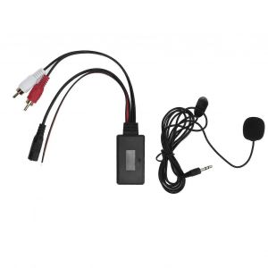 Adaptateur sans fil Bluetooth AUX de voiture avec microphone mains libres &agrave; 2 entr&eacute;es audio RCA pour Kenwood - Neuf
