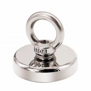 Aimant De Pêche Magnétique Puissant En Néodyme, Diamètre 60 Mm, Épaisseur 15 Mm, Force De Traction 132 Kg, Pour La Pêche Et Le Sauvetage Magnétiques. - Neuf