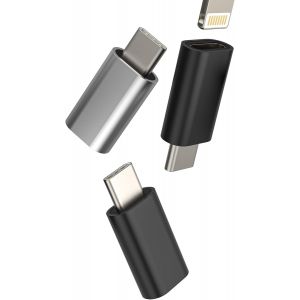 LORANKA-Lot de 3 adaptateurs Lightning femelles vers USB C m&acirc;les pour Apple Chargeur C&acirc;ble Connecteur Type C pour iPhone 16 15 Pro Max Adaptateur certifi&eacute; MFI Compatible avec Samsung S25 Lighting Jac - Neuf