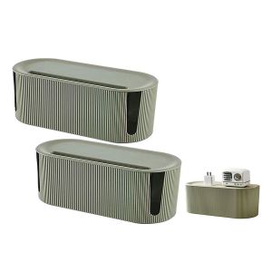 Lot de 2 bo&icirc;tes de rangement pour c&acirc;bles, organisateur de fils pour prises et fiches &eacute;lectriques - Neuf