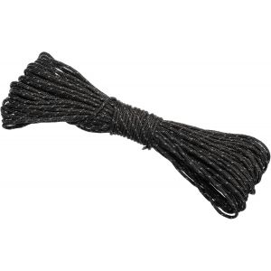 Eryi-Corde De Tente Réfléchissante De 65 Pieds, Corde De Paracorde De 2mm Pour Tente De Camping, Bâche, Randonnée, Noir (20m) - Neuf
