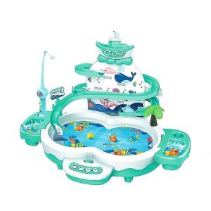 Jeu de pêche électrique, musique, eau, table rotative-B2 - Neuf